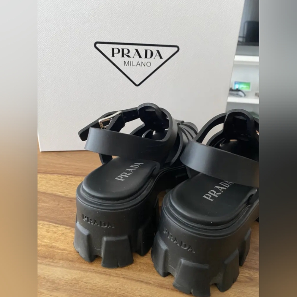 Prada Monolith Platform Bucket Sandal - Picture 4 of 5